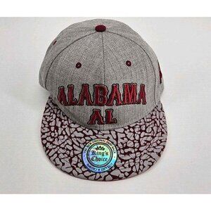 New Malaki Kings Choice City Snap Headwear Embroidered Alabama Flat Brim Adj